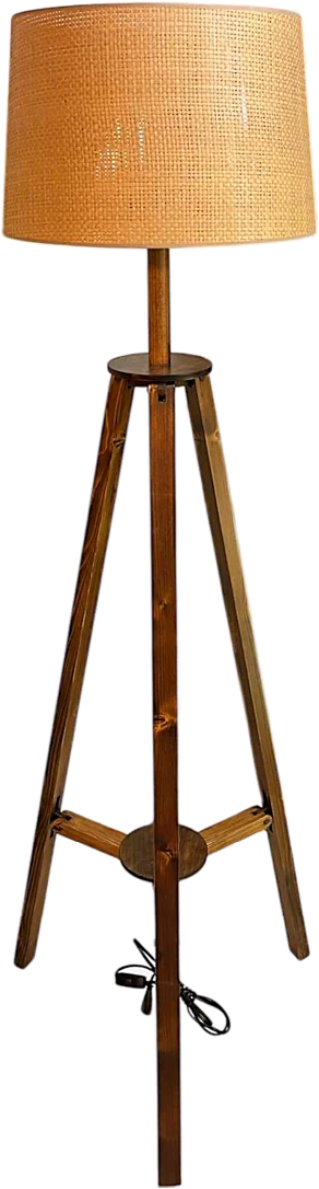 Üç Ayak Katlanır Ahşap Lambader